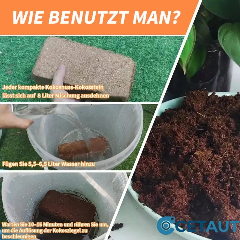 🔥Natürlich wachsen, einfach glücklich!⏰ Organische Kokosnussschalen für Pflanzen🥥🌱 cetaut