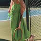 Leicht. Atmungsaktiv. Perfekt für deinen aktiven Alltag-Lässige Cropped-Strandhose mit weitem Bein cetaut