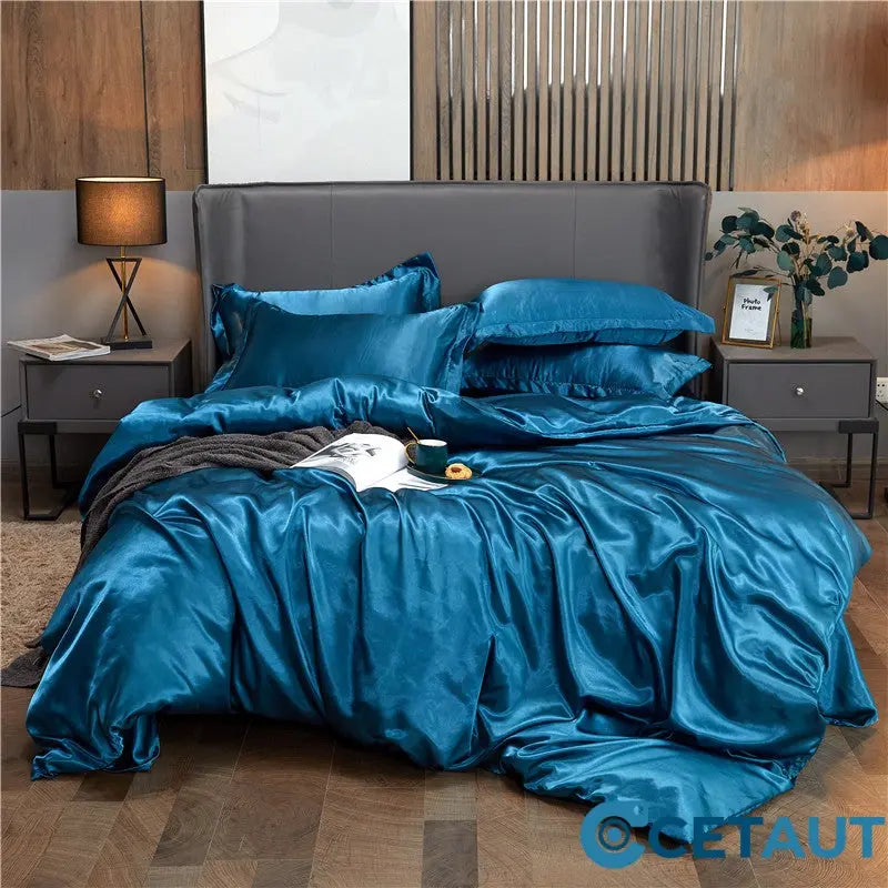 Luxuriöses Bettwäscheset – 4er-Pack (1 Bettbezug + 1 Laken + 2 Kissenbezüge) cetaut