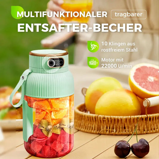 💥💥Sommer Heißer Verkauf ❄️Multifunctional Tragbare Saftpresse Tasse mit Digitalanzeige cetaut