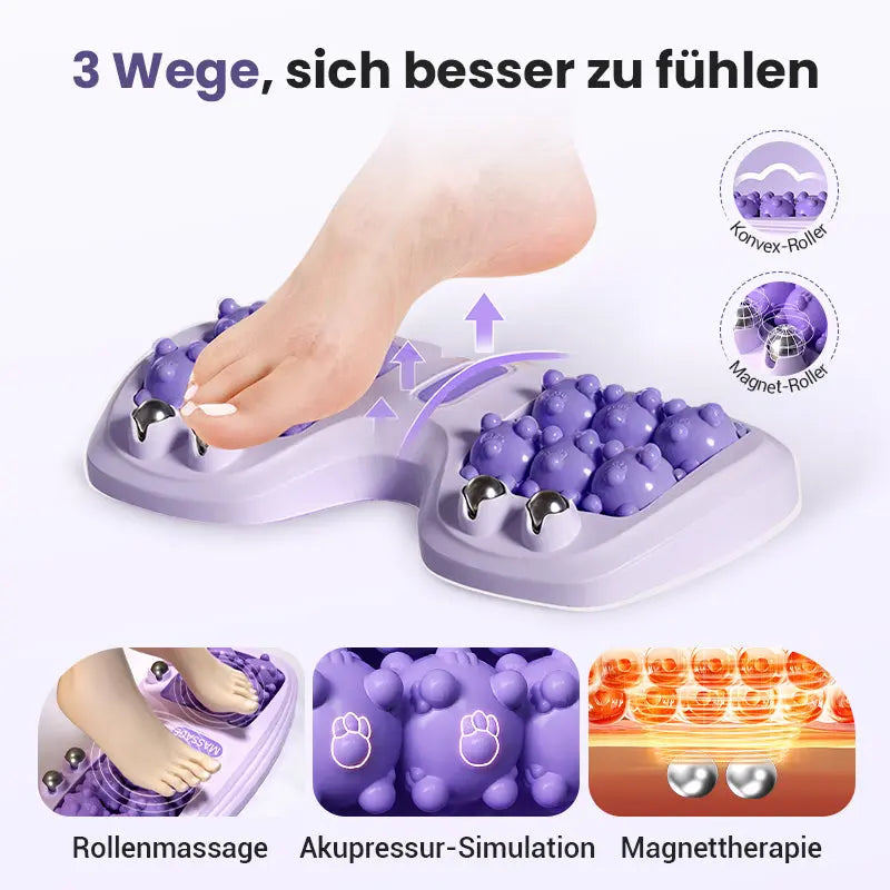 💜Der bequemste Blutkreislauf-Förderer💜Tragbarer Fußmassageroller mit Doppelwalze cetaut
