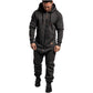 Kapuzen-Fleece-Einteiler in Uni-Farbe – Warm und gemütlich für Winter & Zuhause