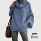 🔥Damen Fledermausärmel Pullover mit Rollkragen und Taschen cetaut