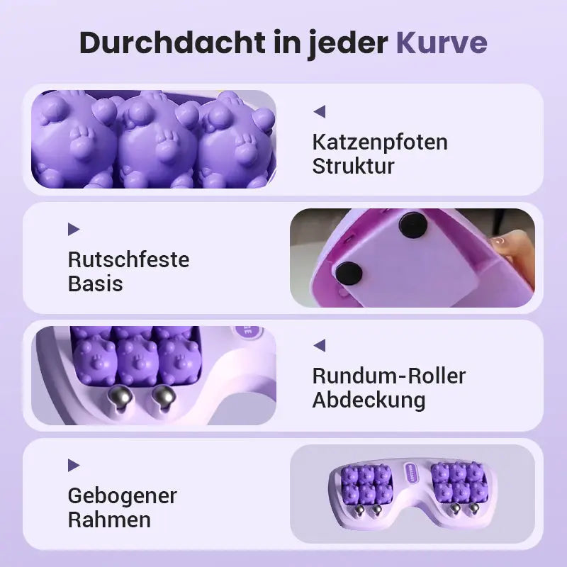 💜Der bequemste Blutkreislauf-Förderer💜Tragbarer Fußmassageroller mit Doppelwalze cetaut