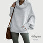 🔥Damen Fledermausärmel Pullover mit Rollkragen und Taschen cetaut