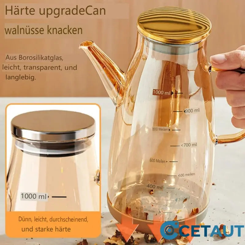 🌱 Präzise Tropfen, null Flecken: Dein ölfreies Küchenglück!——Ölspenderflasche mit tropffreiem Auslauf cetaut