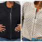 🔥2025 HOT SALE🔥Lässige Damen Strickjacke mit Reißverschluss und hohlem Design👗 cetaut