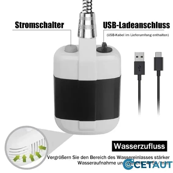 🚿 Frisch bleiben im Freien - 50% OFF - 🔥 Tragbare Campingdusche mit einstellbarem Durchfluss - für eine einfache und bequeme Reinigung im Freien! cetaut
