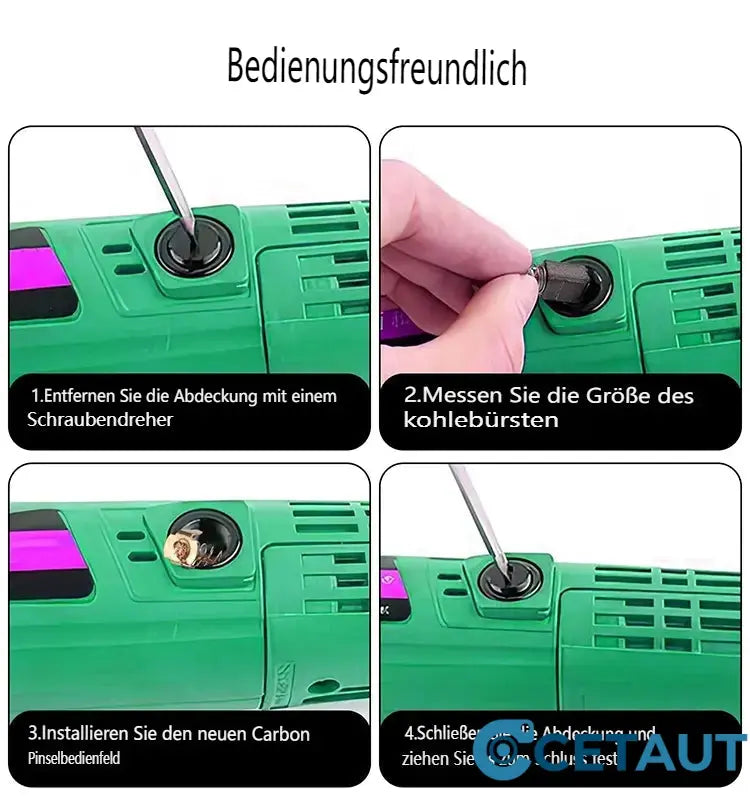 Carbon Brush Set for Electric Tools🛠️Robuste Kupferkohlebürsten: Für längere Werkzeuglebensdauer und weniger Funken cetaut