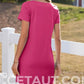 🌷 LETZTER TAG IM ANGEBOT: 49% RABATT!! 🏝️ Frauen Casual Kleid mit quadratischem Ausschnitt und kurzen Ärmeln, inklusive Taschen. cetaut