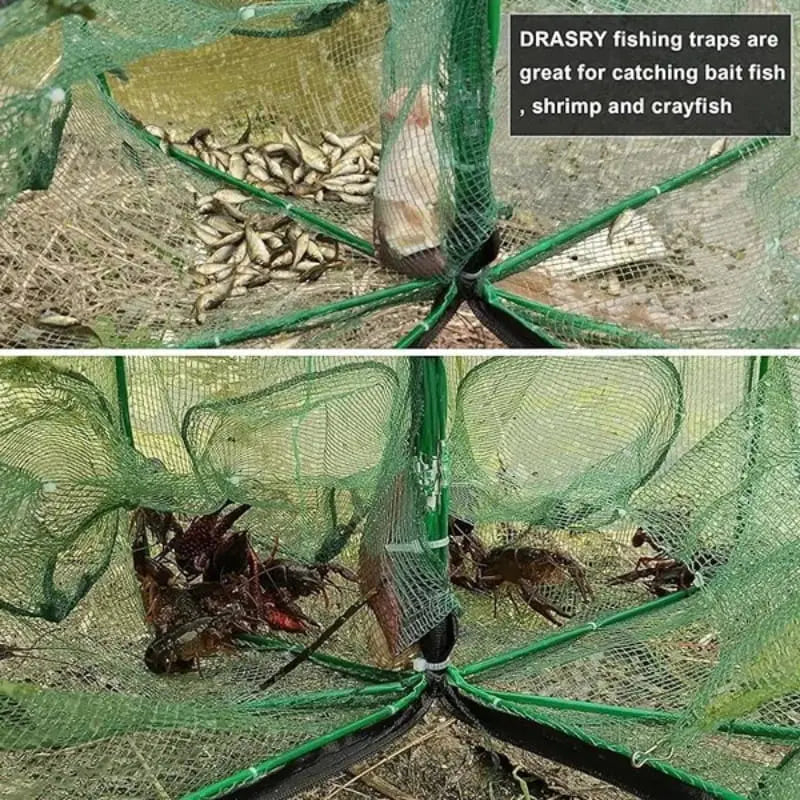🍤Automatisch faltbares, verstärktes Angelnetz cetaut