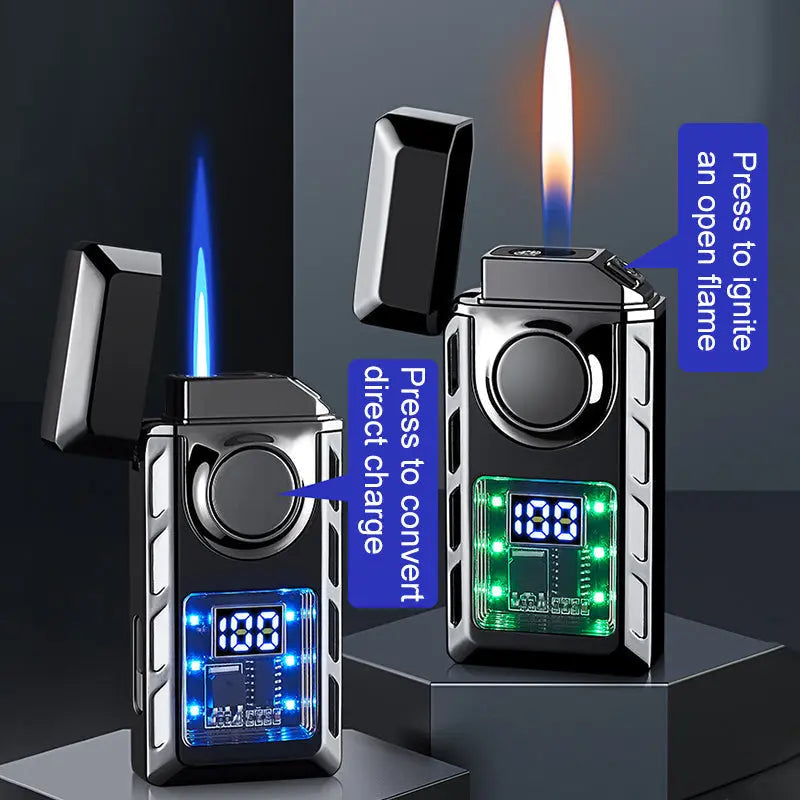 🔥Doppelflammen-Feuerzeug mit LED-Licht – 2 Stück günstiger & ✈️ kostenloser Versand! 💨✨ cetaut