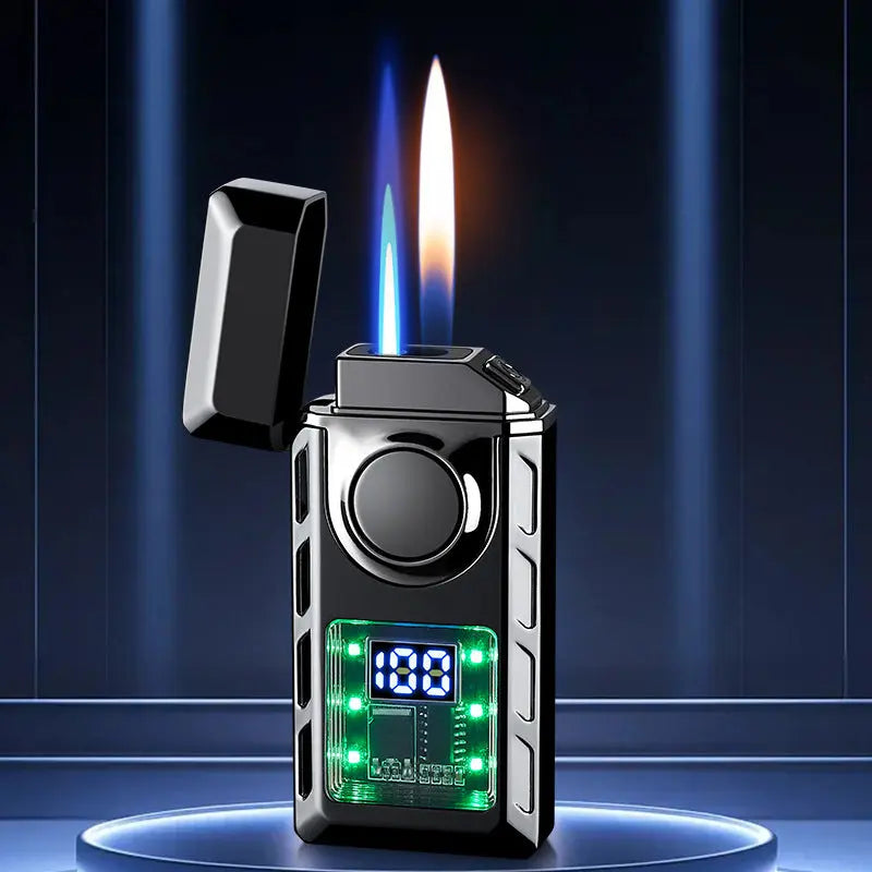🔥Doppelflammen-Feuerzeug mit LED-Licht – 2 Stück günstiger & ✈️ kostenloser Versand! 💨✨ cetaut