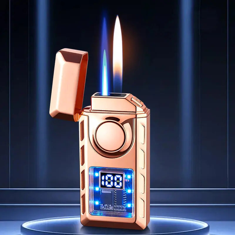 🔥Doppelflammen-Feuerzeug mit LED-Licht – 2 Stück günstiger & ✈️ kostenloser Versand! 💨✨ cetaut