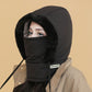 Verdickte Thermomütze mit Plüschfutter und Gesichtsmaske für Damen und Herren