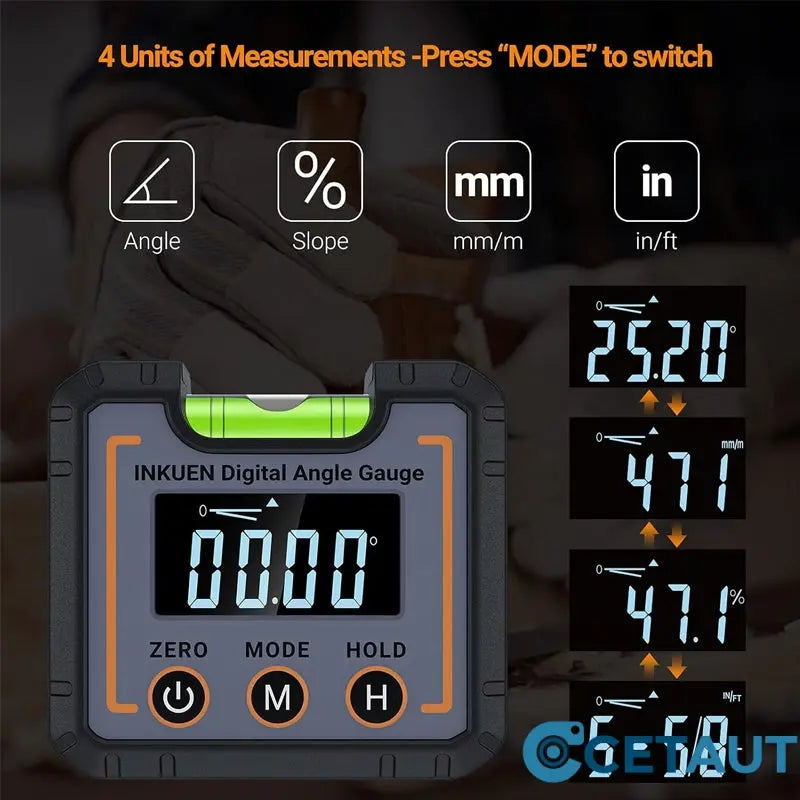 0-360° digitaler, magnetischer, elektronischer Winkelmesser cetaut