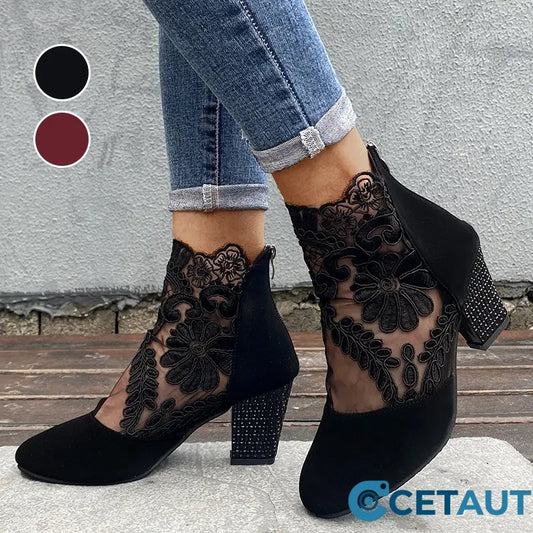 👢✨Damen High Heels mit eleganter Spitze für den Sommer cetaut