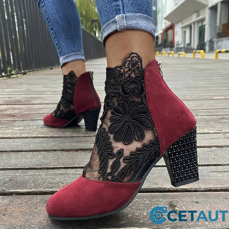 👢✨Damen High Heels mit eleganter Spitze für den Sommer cetaut