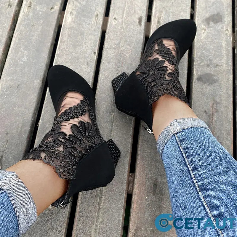 👢✨Damen High Heels mit eleganter Spitze für den Sommer cetaut