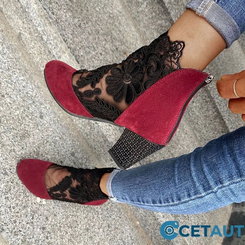 👢✨Damen High Heels mit eleganter Spitze für den Sommer cetaut