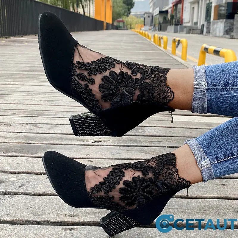 👢✨Damen High Heels mit eleganter Spitze für den Sommer cetaut