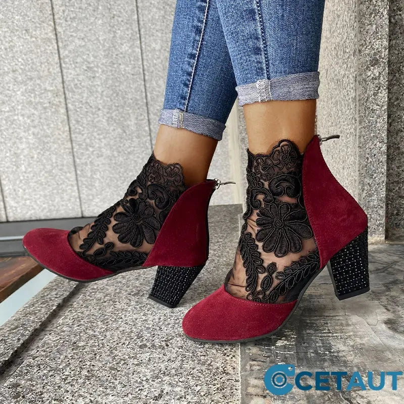 👢✨Damen High Heels mit eleganter Spitze für den Sommer cetaut