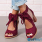 Offene Damen-Schleifen-Sandalen mit klobigem Absatz(👠50 % Rabatt!) cetaut
