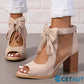 Offene Damen-Schleifen-Sandalen mit klobigem Absatz(👠50 % Rabatt!) cetaut