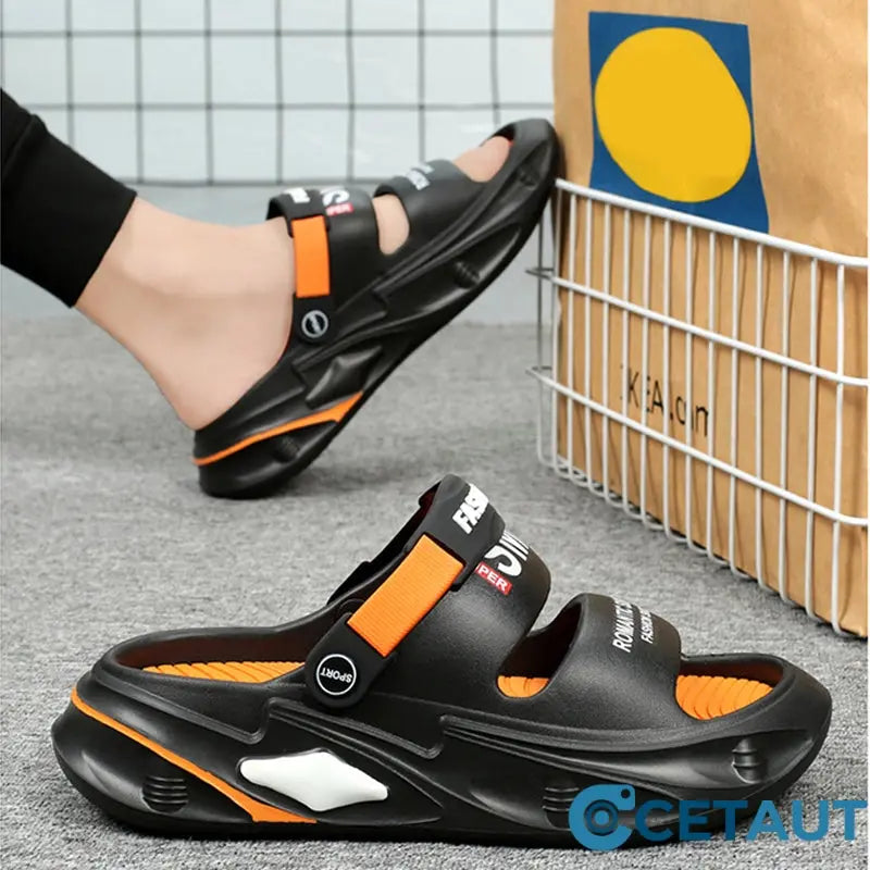 🔥2025 heißer Verkauf🔥chunky gepolsterte Sandalen mit einem schwellähnlichen Griff cetaut