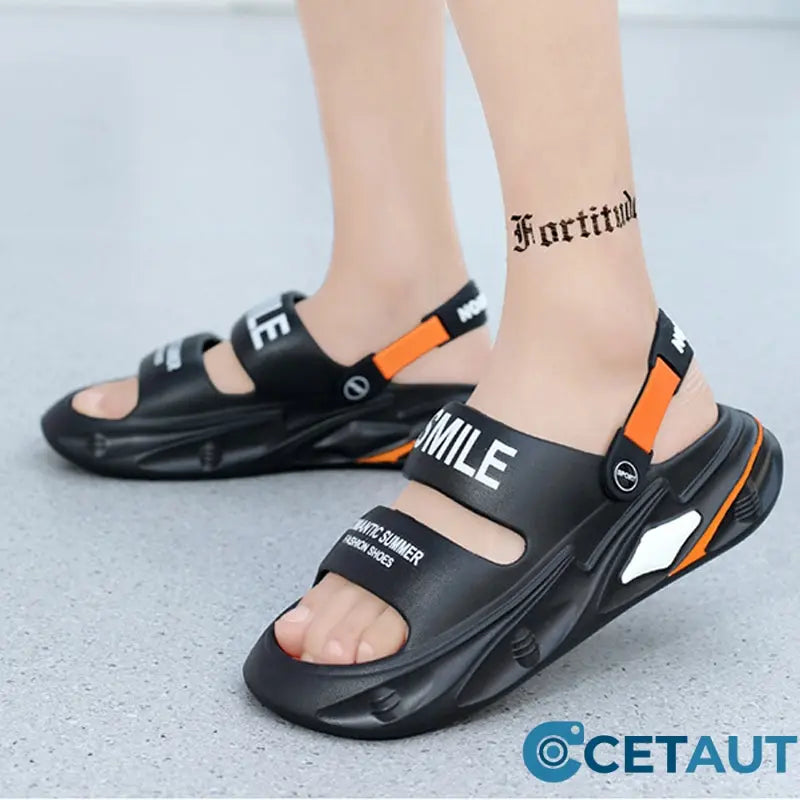 🔥2025 heißer Verkauf🔥chunky gepolsterte Sandalen mit einem schwellähnlichen Griff cetaut