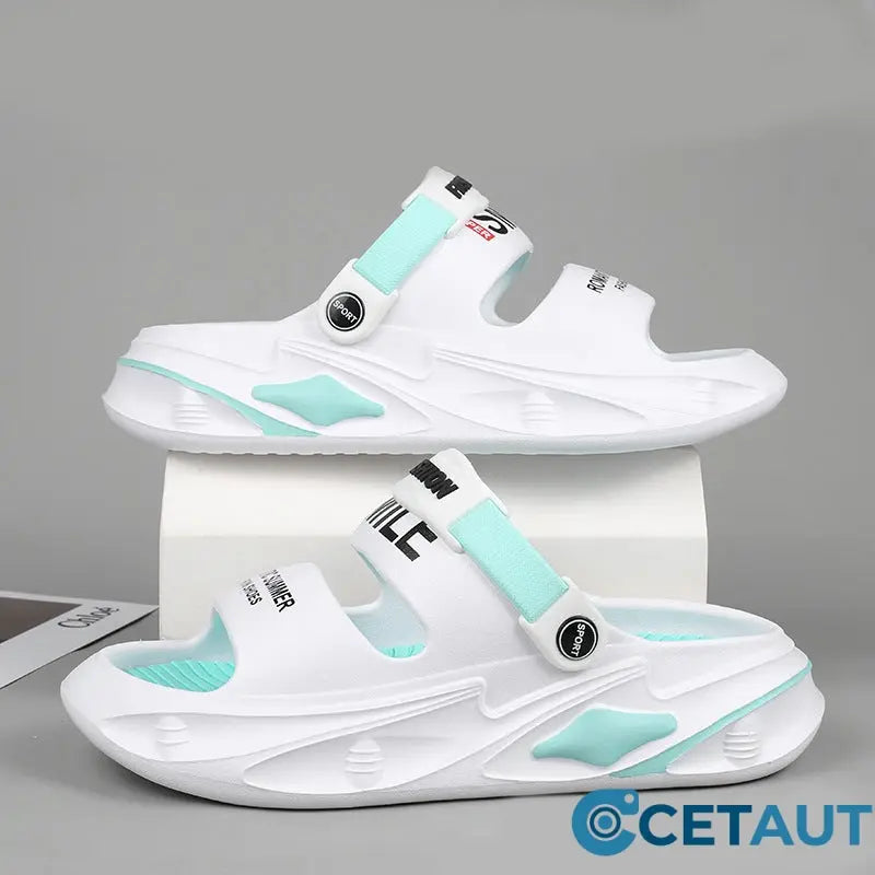 🔥2025 heißer Verkauf🔥chunky gepolsterte Sandalen mit einem schwellähnlichen Griff cetaut