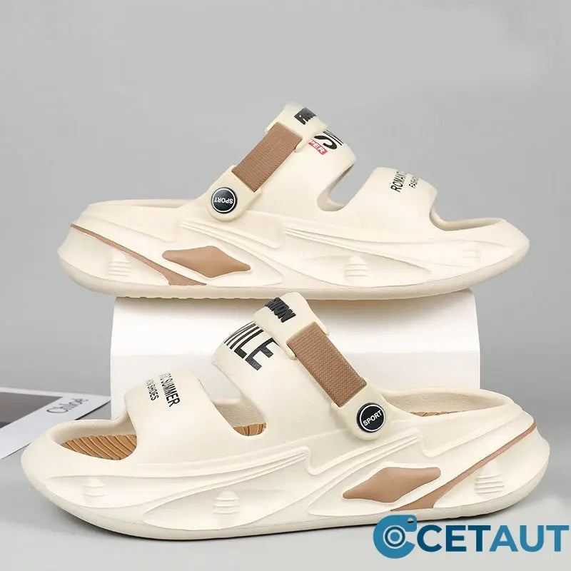 🔥2025 heißer Verkauf🔥chunky gepolsterte Sandalen mit einem schwellähnlichen Griff cetaut