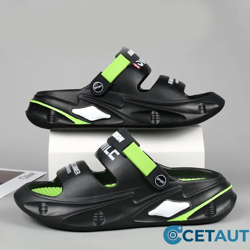 🔥2025 heißer Verkauf🔥chunky gepolsterte Sandalen mit einem schwellähnlichen Griff cetaut