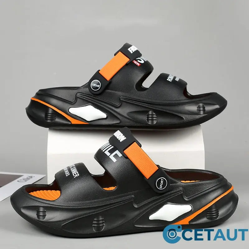 🔥2025 heißer Verkauf🔥chunky gepolsterte Sandalen mit einem schwellähnlichen Griff cetaut