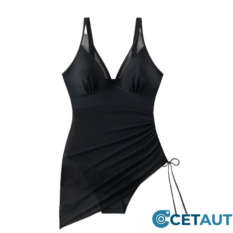 💥Letzter Tag Sonderverkauf 49% RABATT💃Schlankmachender transparenter Sarong-Wickel-Badeanzug aus Netzstoff cetaut