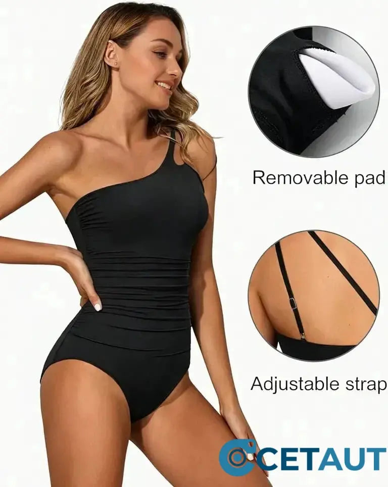 🌸🌼Frühjahrsaktion 49% RABATT🧚Einstückiger asymmetrischer Damen-Badeanzug cetaut