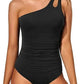 🌸🌼Frühjahrsaktion 49% RABATT🧚Einstückiger asymmetrischer Damen-Badeanzug cetaut