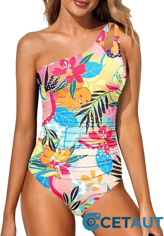 🌸🌼Frühjahrsaktion 49% RABATT🧚Einstückiger asymmetrischer Damen-Badeanzug cetaut