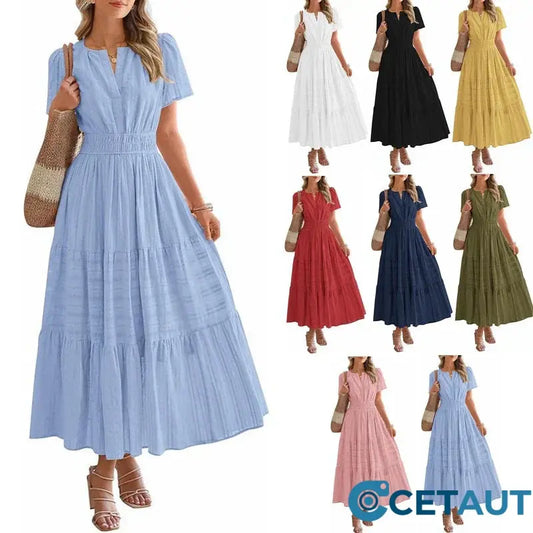 💃 Damen Sommer 2025 Casual Midi Maxi Kleider 💞 cetaut