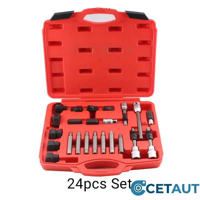 Generator-Riemenscheiben-Ausbauwerkzeugsatz mit Organizer（50% OFF） cetaut