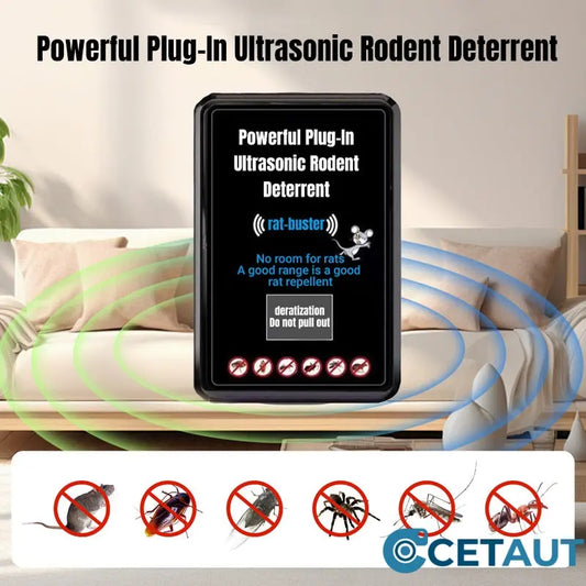 Ultraschall-Schädlingsabwehr – Ohne Chemie, leise & effektiv! 🏡🦟Leistungsstarke Plug-In-Ultraschall-Nagetierabschreckun cetaut