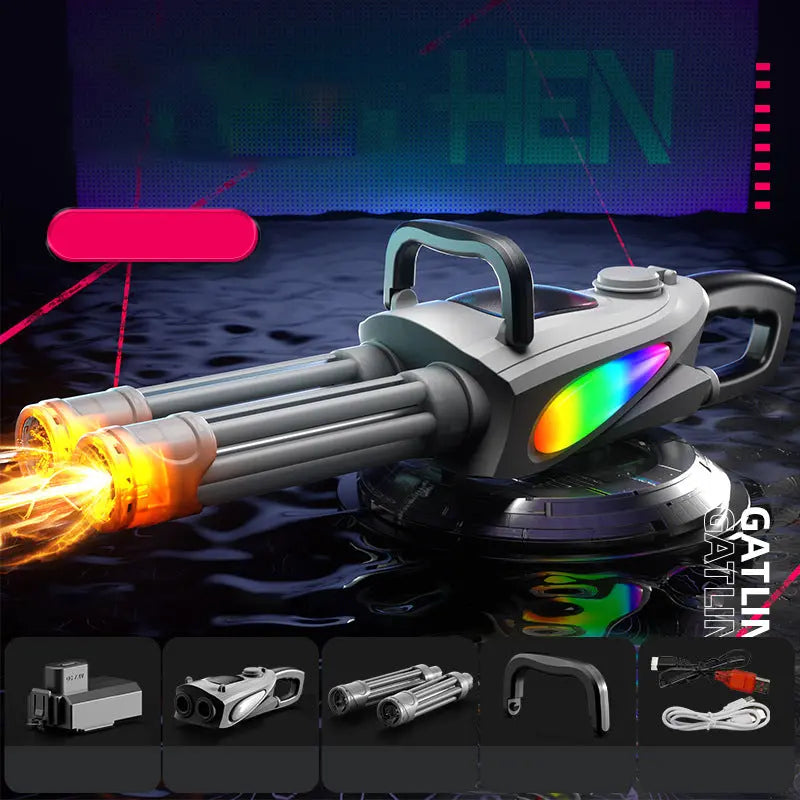 ⏳Begrenzte Zeit 50% Rabatt🔥Doppelläufiges Gatling-Elektro-Wasserpistolen-Set🔫🔫 cetaut