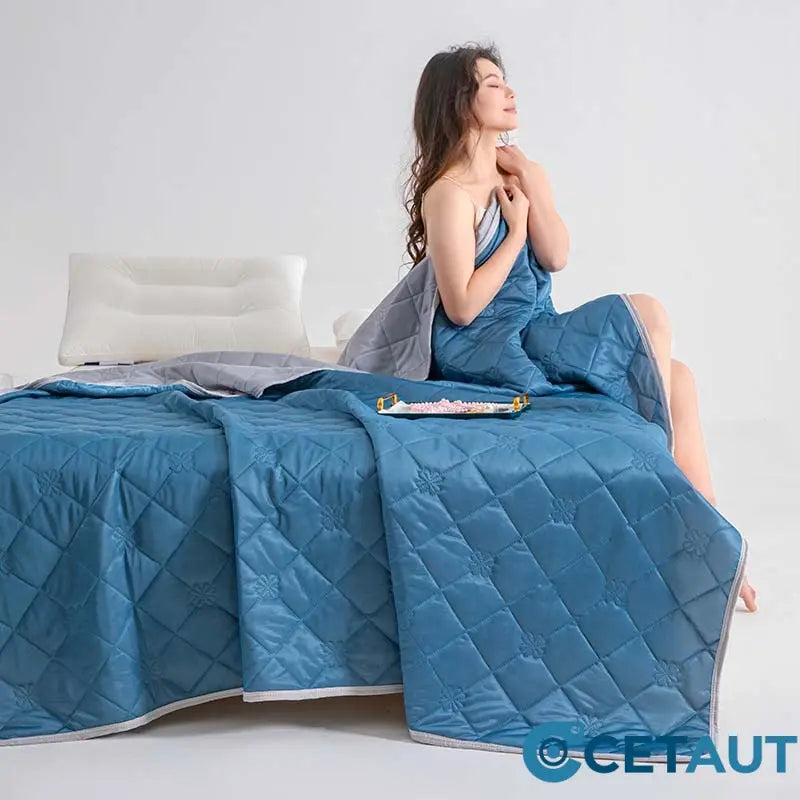 💤 Letzter Tag - 49% RABATT ❄️ Atmungsaktive, bedruckte, waschbare Sommer-Kühldecke-Kühlende Bettdecke für erholsamen Schlaf 🛏️ Atmungsaktiv & Waschbar cetaut