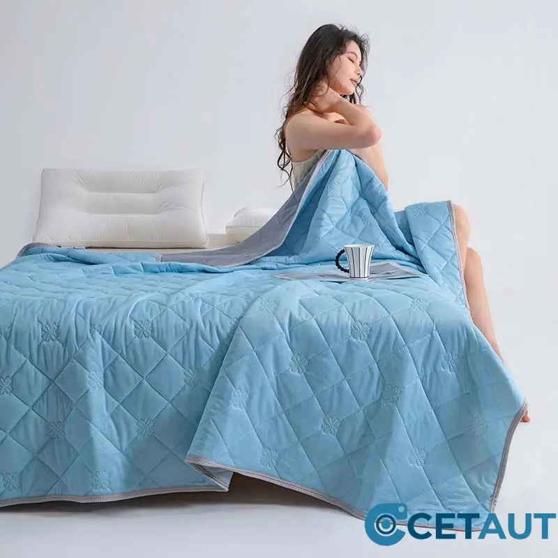 💤 Letzter Tag - 49% RABATT ❄️ Atmungsaktive, bedruckte, waschbare Sommer-Kühldecke-Kühlende Bettdecke für erholsamen Schlaf 🛏️ Atmungsaktiv & Waschbar cetaut