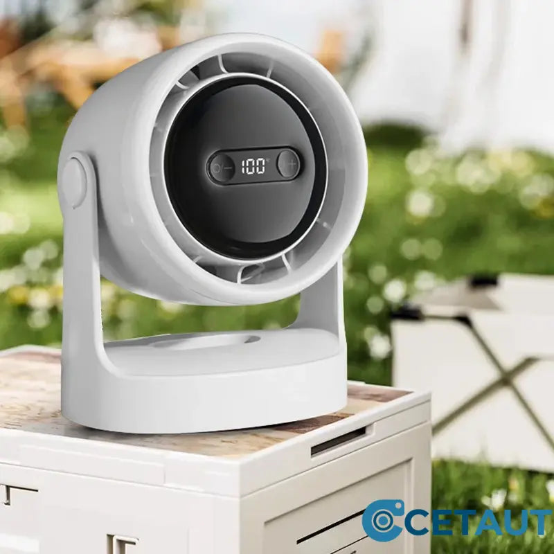 🌬️Leise. Frisch. Immer bereit-3-in-1 LED-Licht & integrierter Aromatherapie-Diffuser leiser Mini-Ventilator cetaut