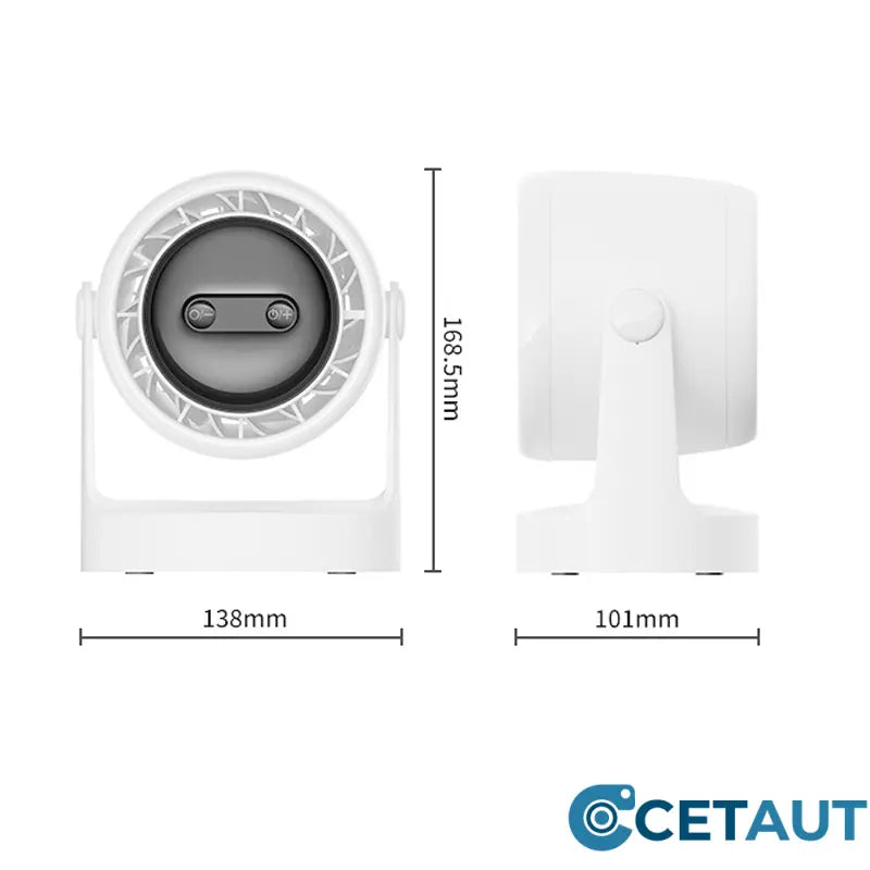 🌬️Leise. Frisch. Immer bereit-3-in-1 LED-Licht & integrierter Aromatherapie-Diffuser leiser Mini-Ventilator cetaut