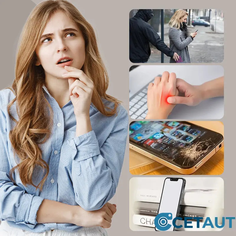 Farbverlauf Handytasche mit Ständer & Kette für iPhone Serie cetaut