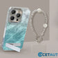 Farbverlauf Handytasche mit Ständer & Kette für iPhone Serie cetaut