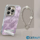 Farbverlauf Handytasche mit Ständer & Kette für iPhone Serie cetaut