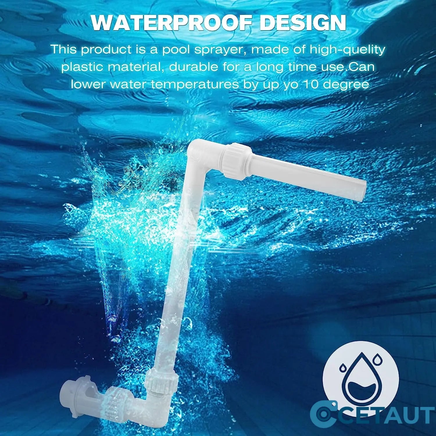 ⛱️Pool-Kühlung Wasserfall Sauerstoff-Brunnen cetaut